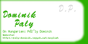 dominik paly business card